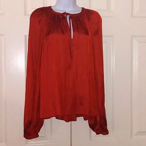 NWT Tahari long sleeve burnt Sienna S.